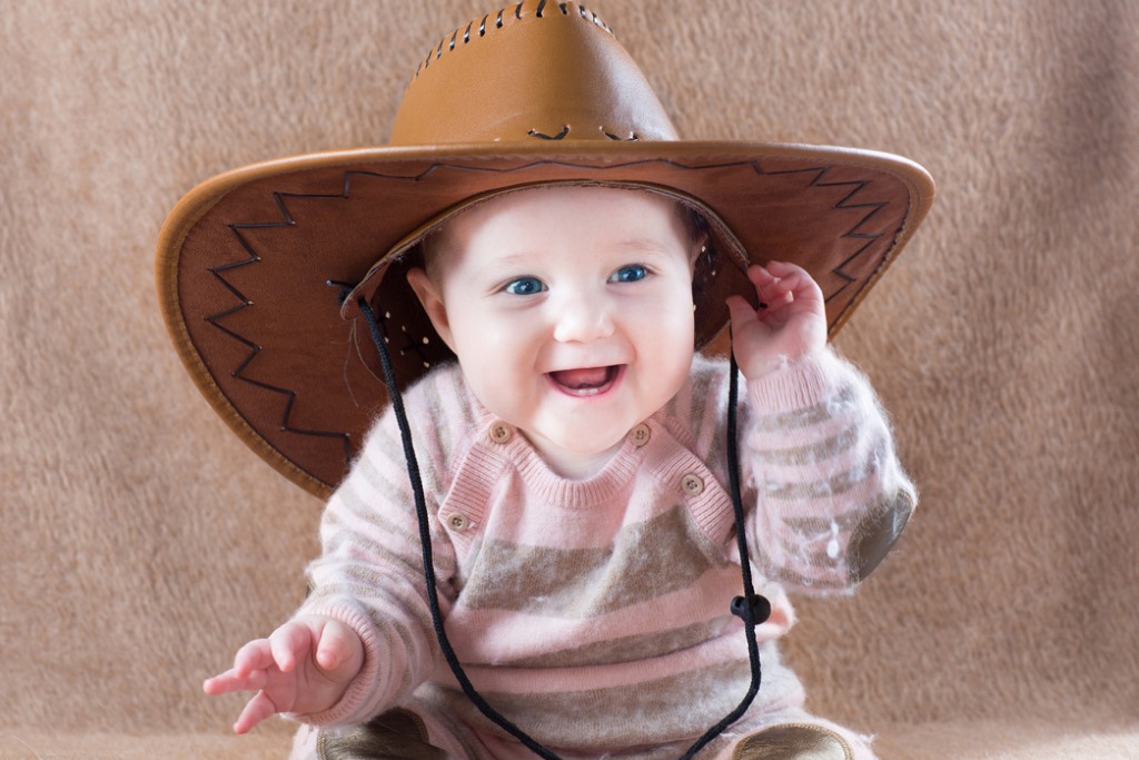 baby wearing hat